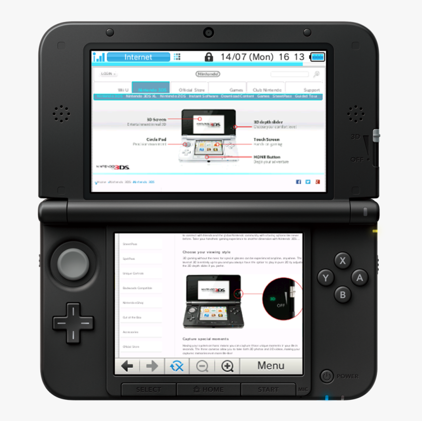 Ci 3ds Preinstalledsoftware Internetbrowser 01 Xl En - Nintendo 3ds, HD Png Download