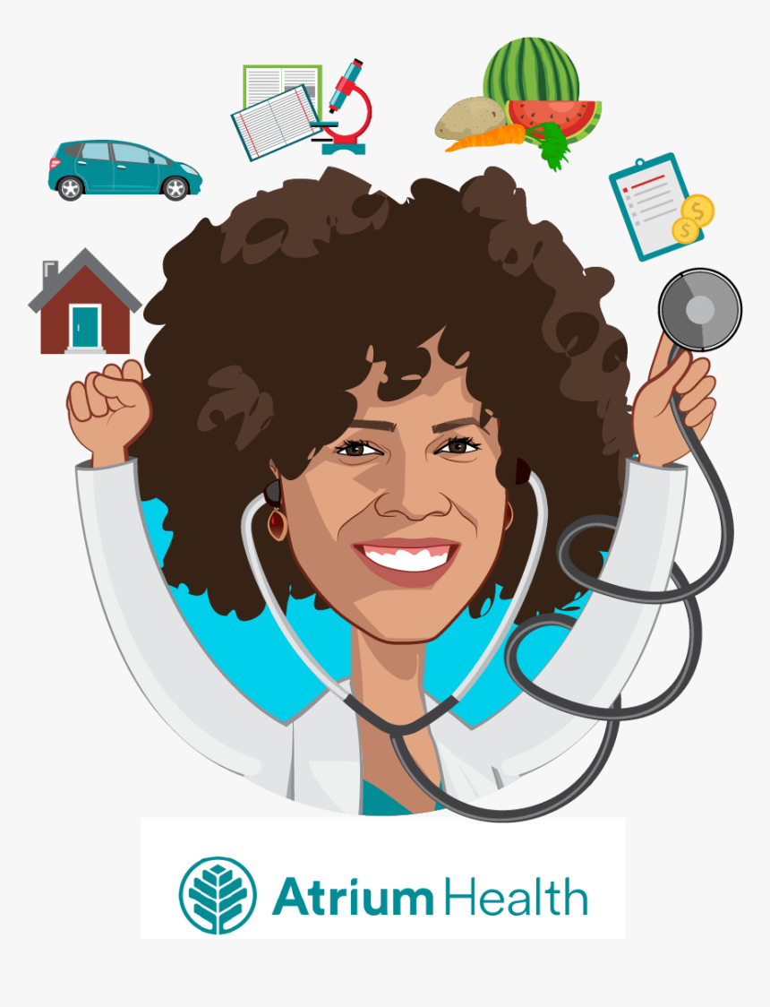 Overlay Caricature Of Dr - Carolinas Healthcare System, HD Png Download