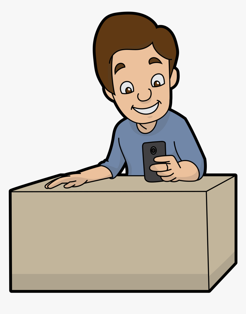 Guy Reading Png - Cartoon, Transparent Png