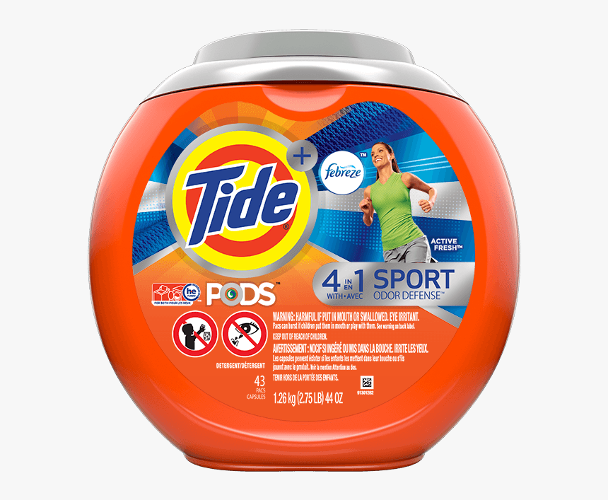Tide Pods® Plus Febreze 4in1 Sport Odor Defense™ - Tide Pod 4 In 1, HD Png Download