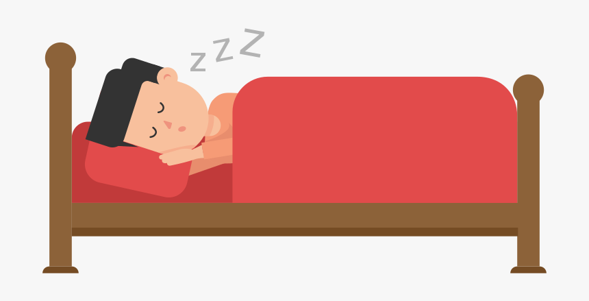 Cartoon Guy Sleeping In Bed, HD Png Download