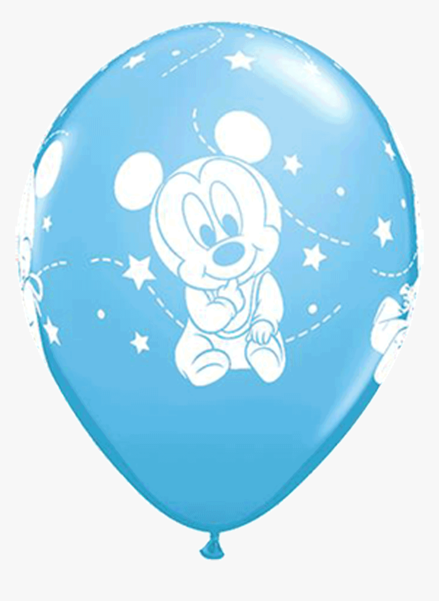 Mickey Mouse Baby Stars Pale Blue - Baby Mickey Mouse Ballon, HD Png Download