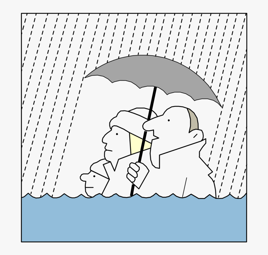 Computer Icons Rain Paper Flood Symbol - Flood Black White Clipart, HD Png Download