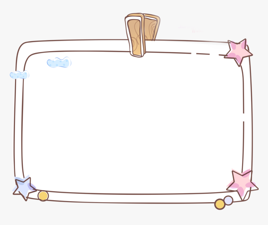 #ftestickers #cartoon #clothespin #paper #cute #colorful - 卡通 画板 边框, HD Png Download
