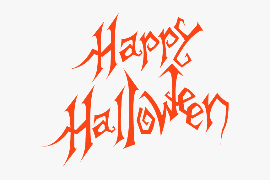 Happy Halloween Text Png, Transparent Png