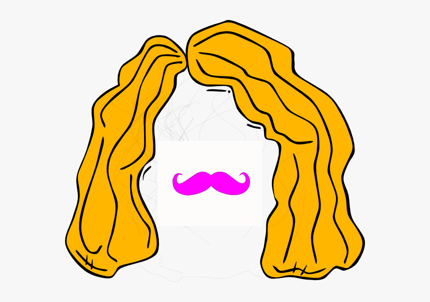 Wig Panda Free Images - Clipart Blonde Hair, HD Png Download