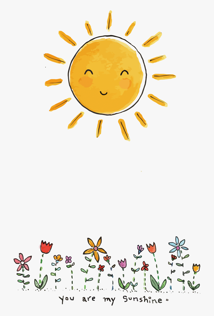 Clipart Sunshine Watercolor - Cute You Are My Sunshine, HD Png Download