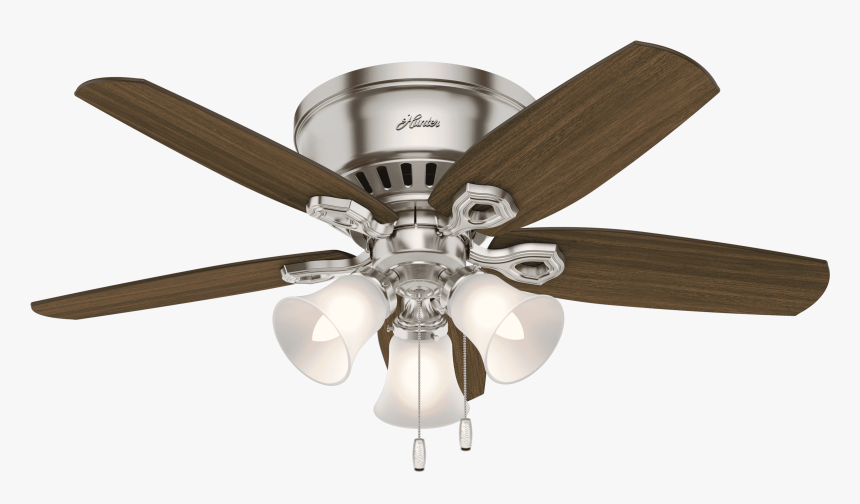 Brushed Nickel 42 Inch Ceiling Fan With Light, HD Png Download
