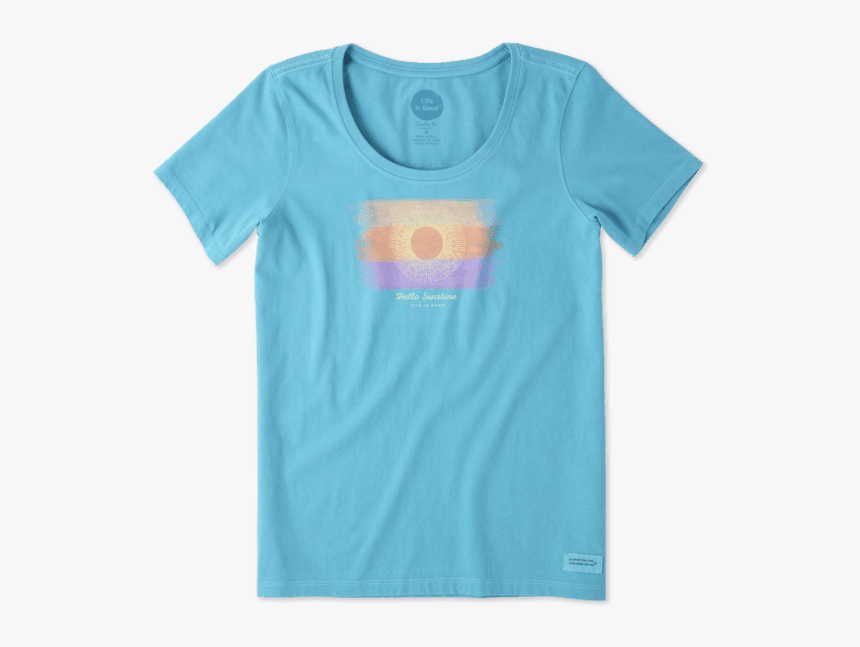 Women S Watercolor Hello Sun Crusher Scoop - T-shirt, HD Png Download