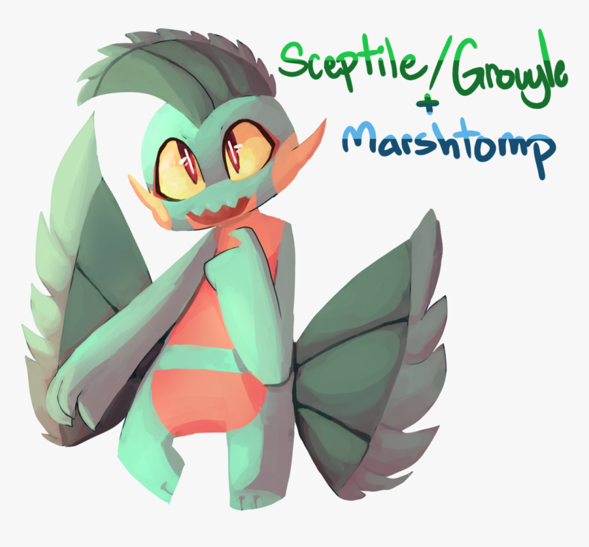 Sceptile/grovyle And Marshtomp Fusion - Sceptile Fusions, HD Png Download
