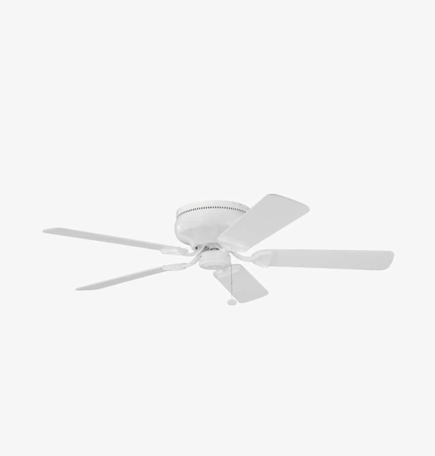 White Flush Mount Hugger Ceiling Fan Hd Png Download