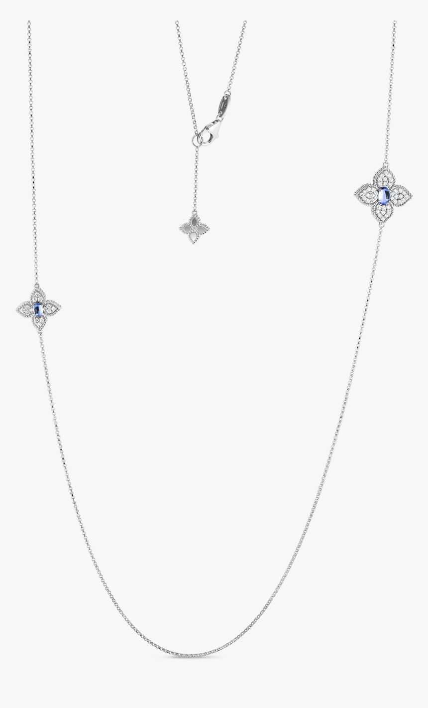Roberto Coin Princess Flower Diamond Tanzanite Chain, HD Png Download