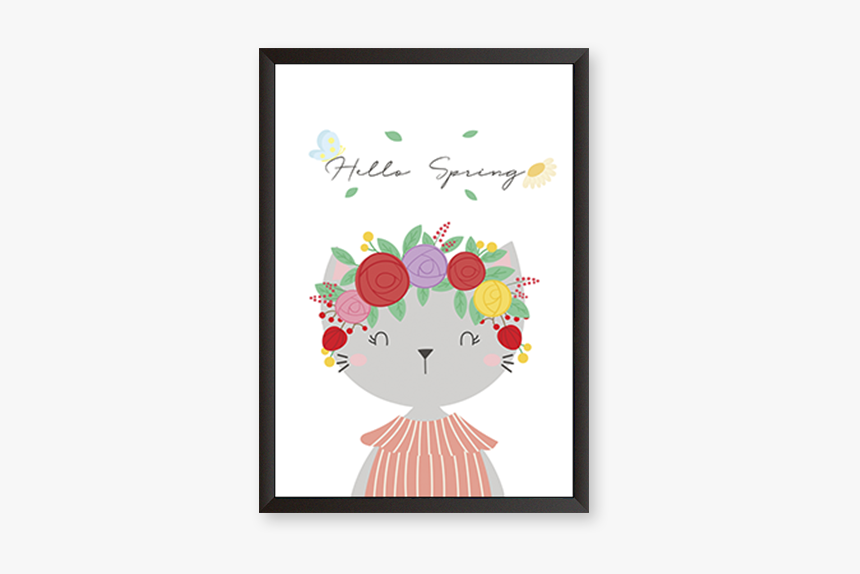 Vector Valentine Cat Card, HD Png Download