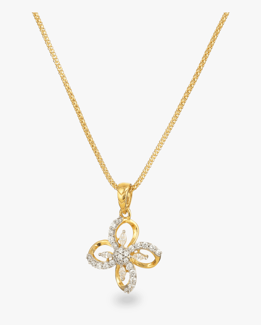 22ct Gold Floral Pendant - Bijou Brigitte Kette Gold Baum, HD Png Download