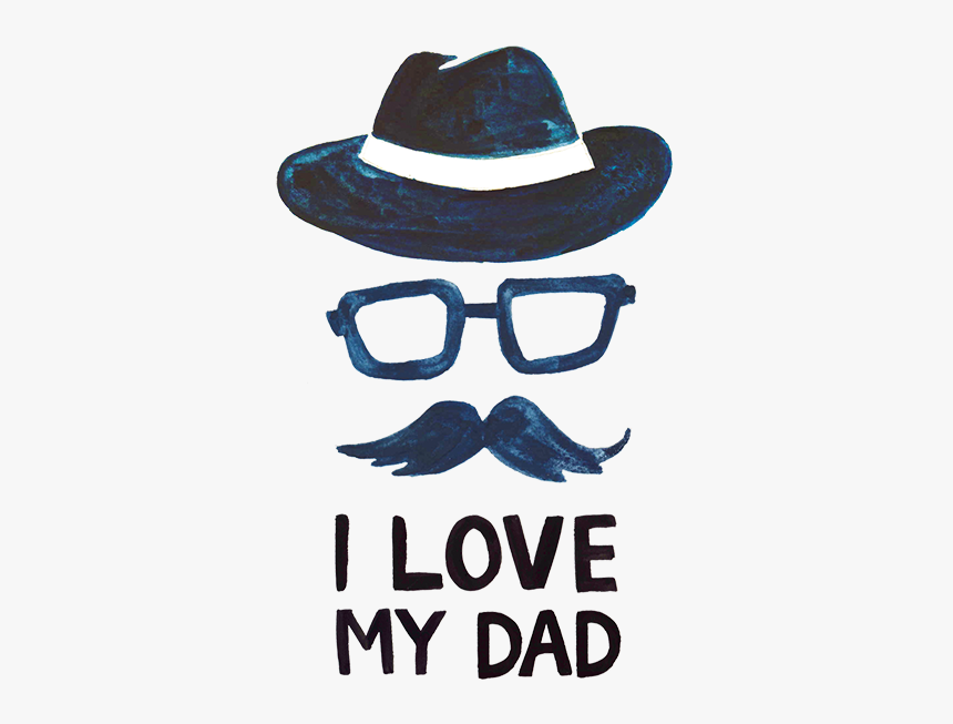 I Love Dad Word Art In Watercolor Style - My Dad Word Art, HD Png Download