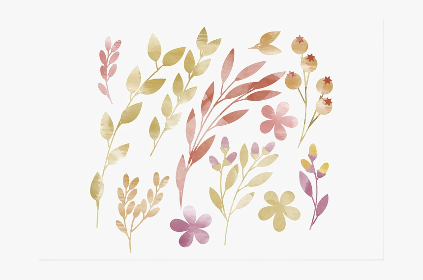 Watercolor Vector Download Transparent Png Image - Floral Watercolor Elements Vector, Png Download