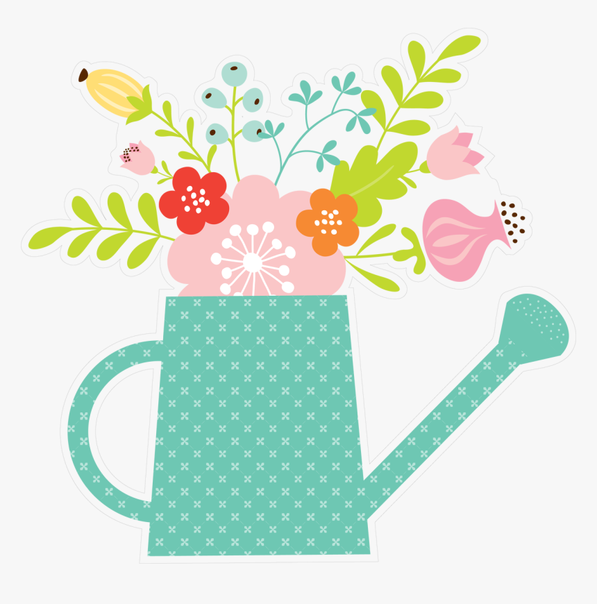Watering Can Print & Cut File - Echo Park Hello Spring, HD Png Download