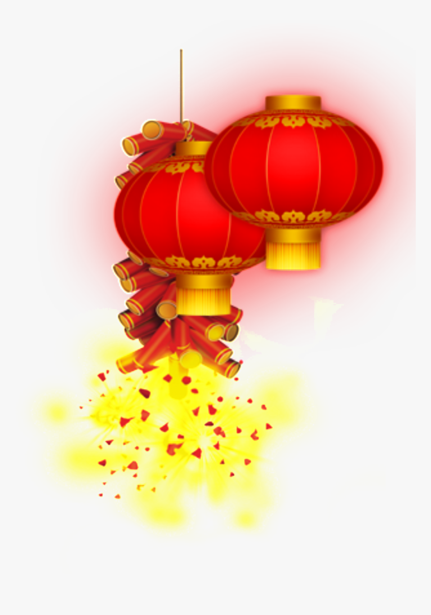 Lantern Festival Red Lantern Png Decorative Element - 放 鞭炮, Transparent Png
