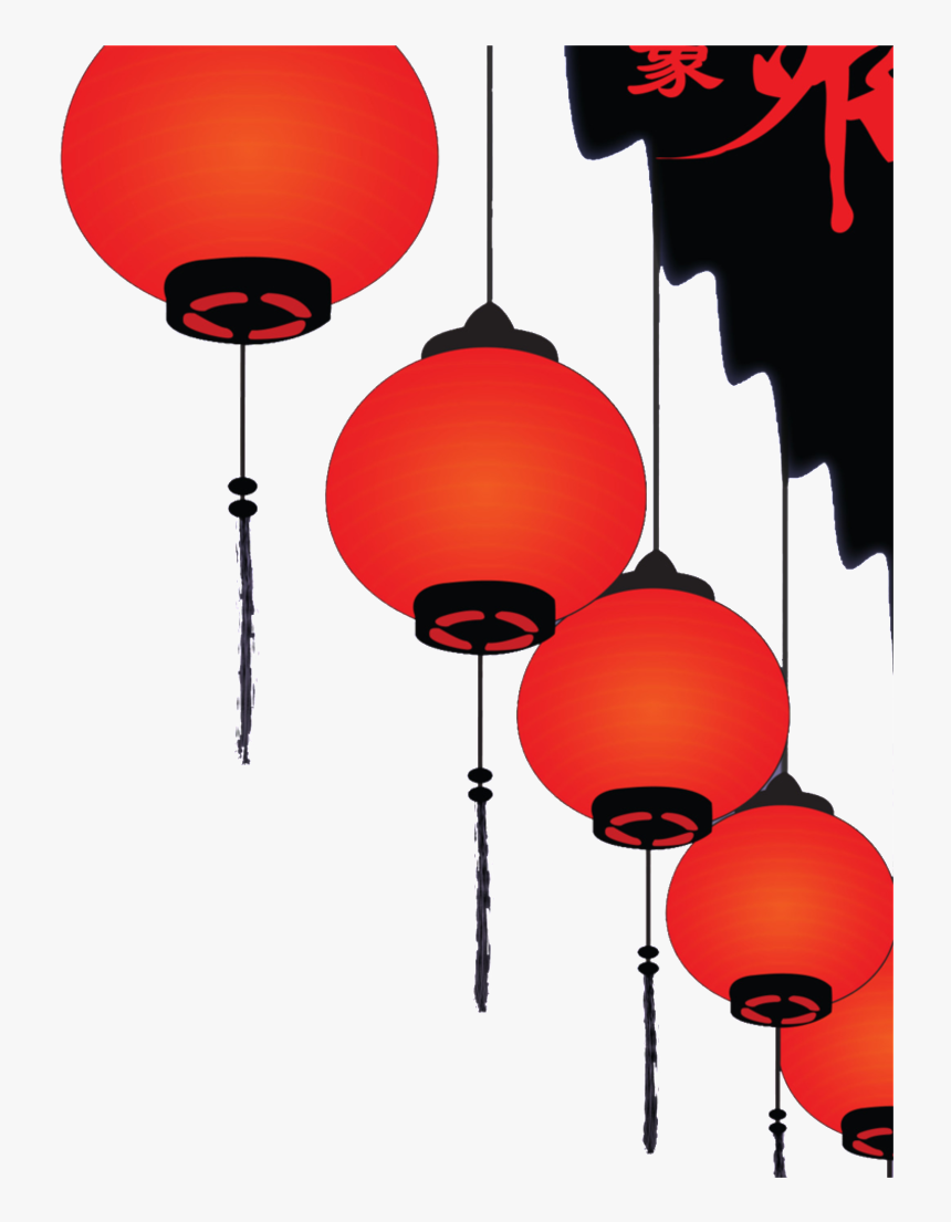 Red Lantern Festival Lantern Png Decorative Elements - Chinese Moon Festival 2019, Transparent Png