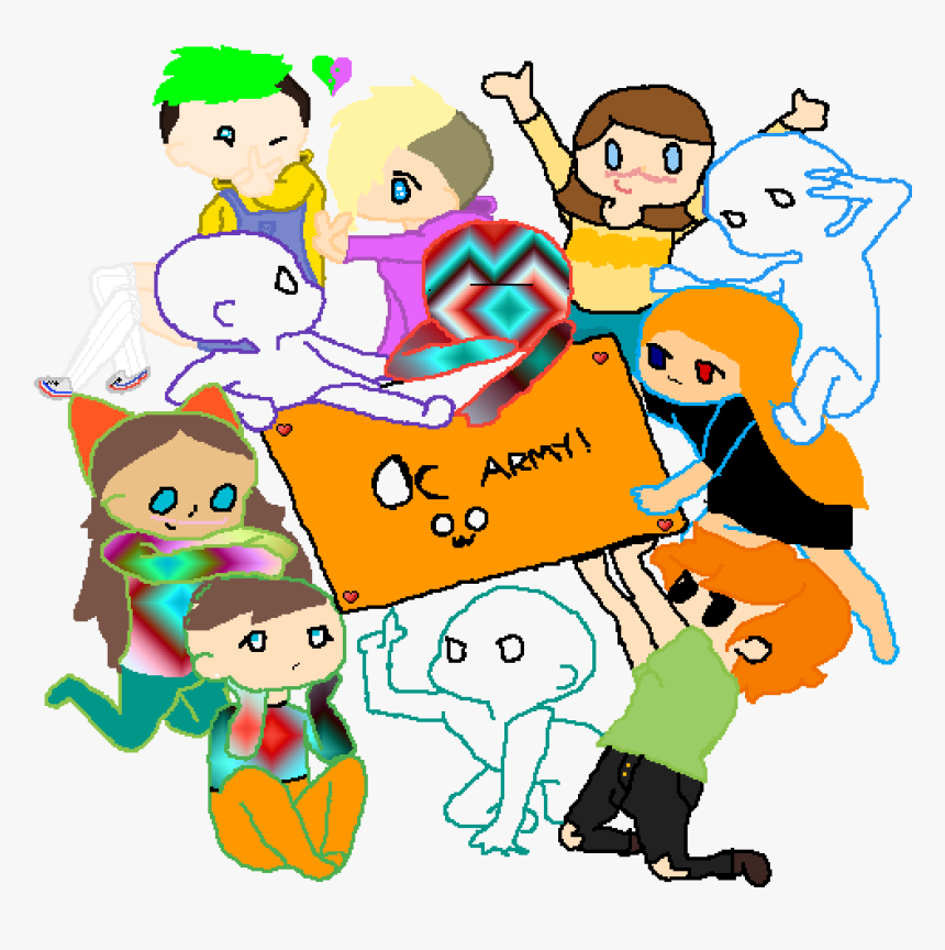 The One With Red And Blue Eyes Is Me And Plz Add Your - Cartoon, HD Png Download