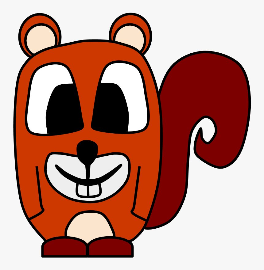 Squirrel, Big Eyes, Cartoon Animal, Rev - Squirrel Cartoon With Big Eyes, HD Png Download