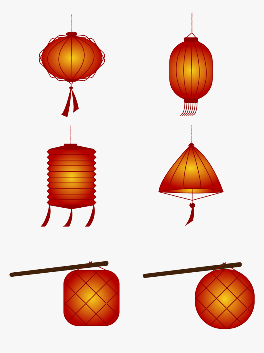 Lantern Red New Year Festive Png And Vector Image - Paper Lantern, Transparent Png
