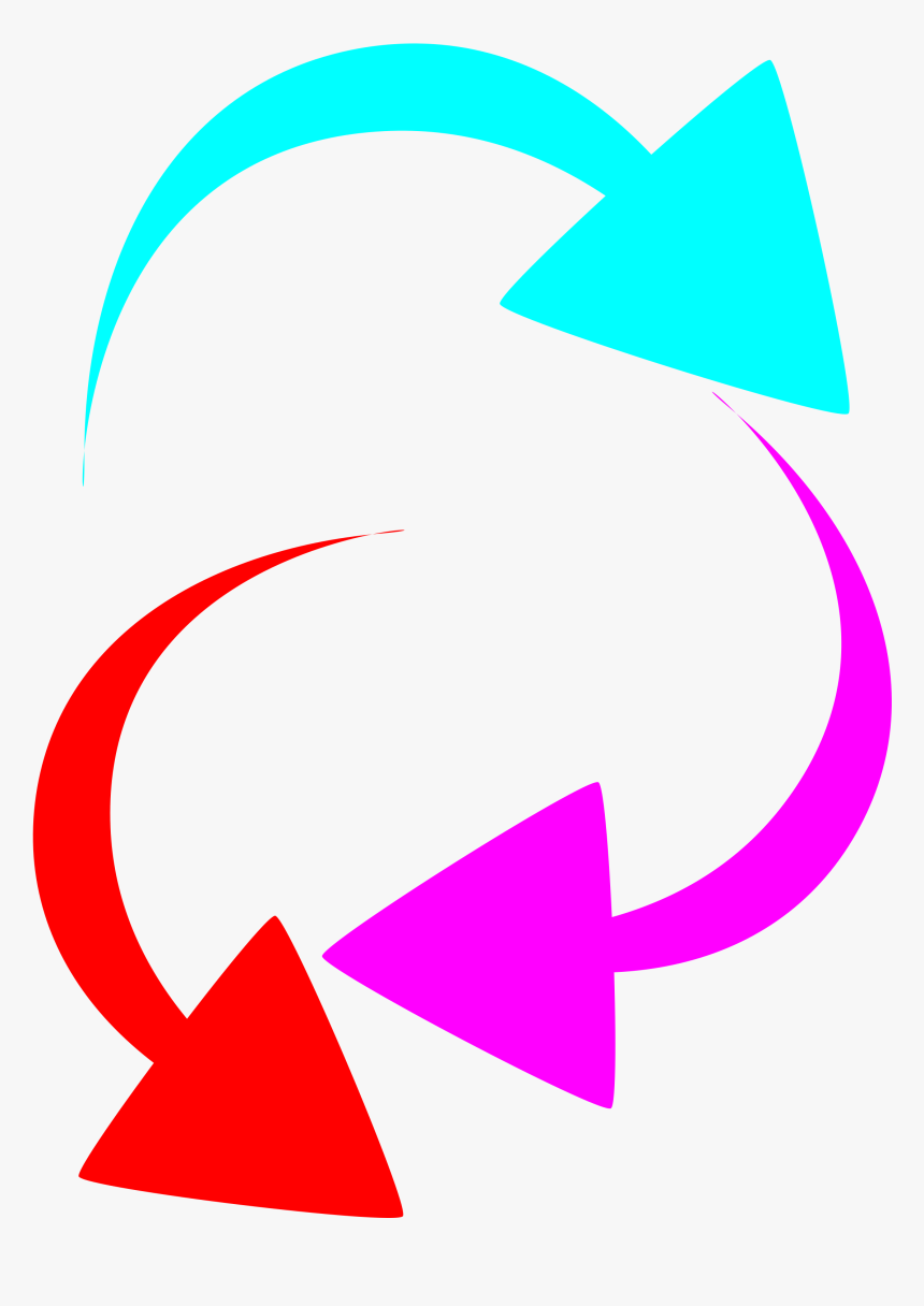 Curved Color Arrows Clip Arts - Curved Color Arrow, HD Png Download