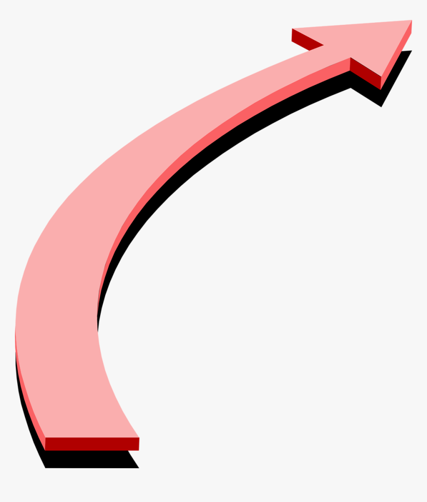 Transparent Arrows Clip Art - 3d Curve Arrow Png, Png Download