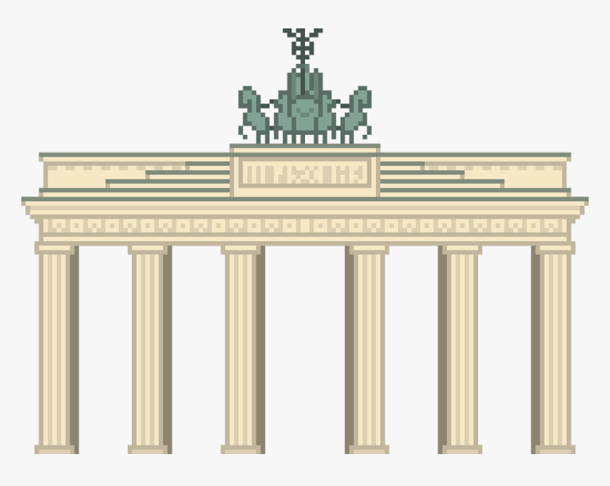 A Pixel Version Of The Brandenburg Gate In - Brandenburg Gate Png, Transparent Png