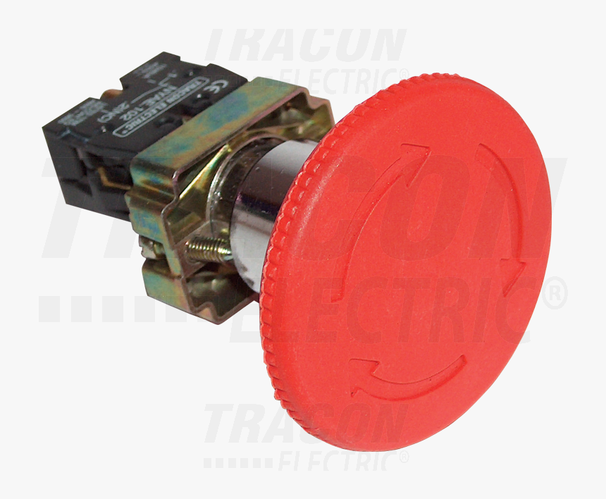 Pushbutton, Mushroom Head, Twist-release, Red, 1×nc, - Kapcsoló Gomb Piros, HD Png Download