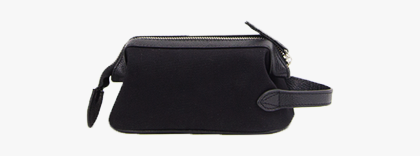 Small Wash Bag Black Canvas - Messenger Bag, HD Png Download