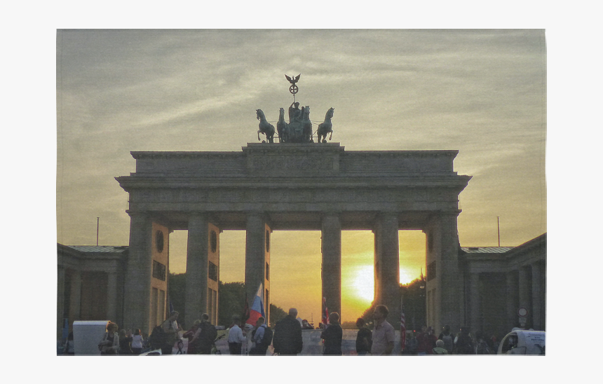Berlin Brandenburg Gate Sunset Cotton Linen Wall Tapestry - Monument De La Germanique, HD Png Download