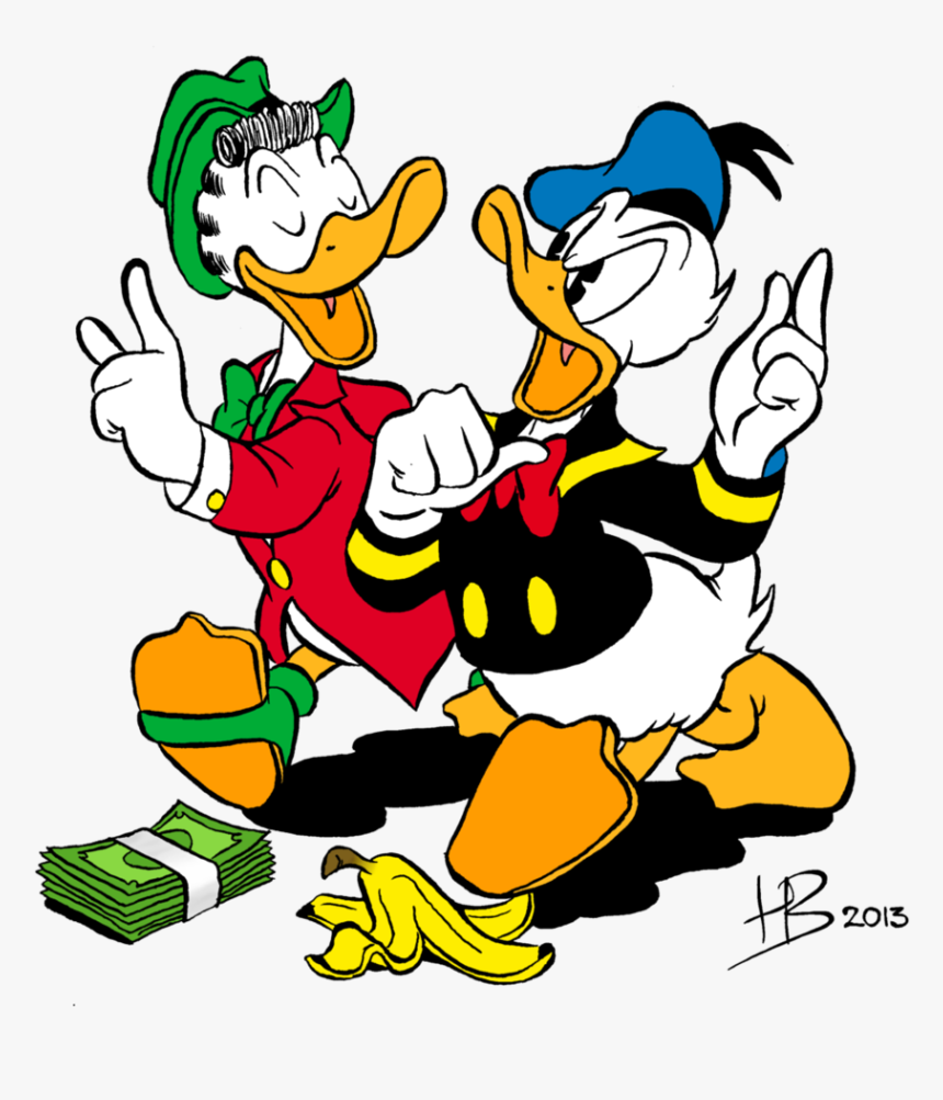Donald Duck Png Image - Donald Duck And Gladstone Gander, Transparent Png