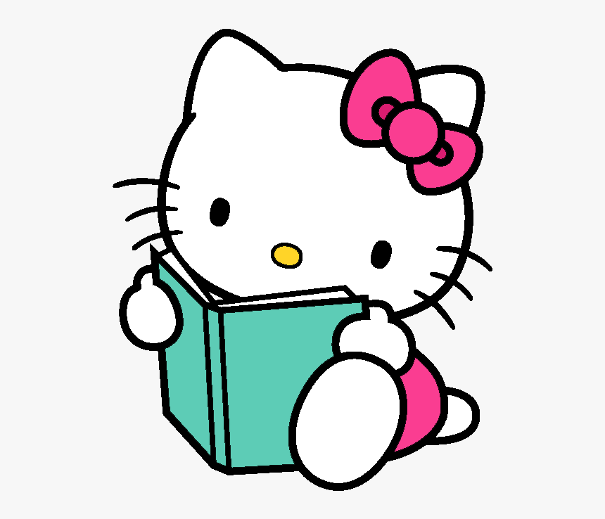 Hello Kitty Reading A Book, HD Png Download