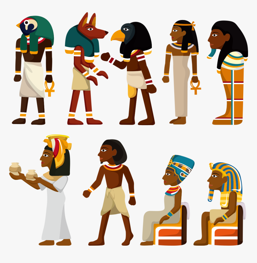 Clip Art Ancient Egyptian Cartoon - Pharaoh Vector, HD Png Download