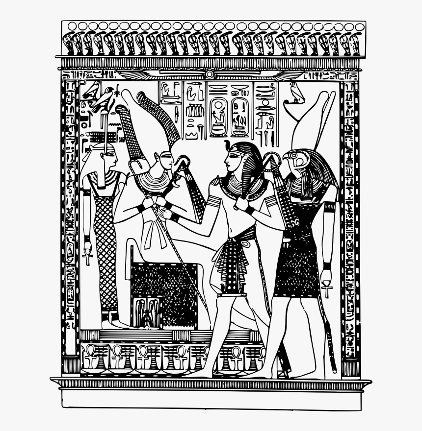 Art,monochrome Photography,text - Ancient Egyptian Deities, HD Png Download