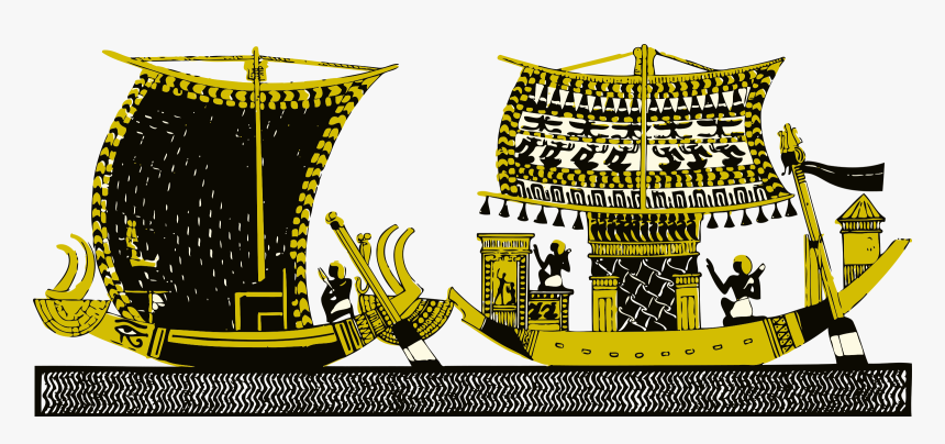 Egyptian Boats Clip Arts - Illustration, HD Png Download