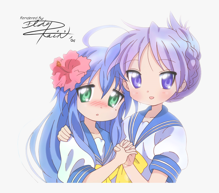 Transparent Lucky Star Konata Png - Lucky Star Konota X Kagami, Png Download