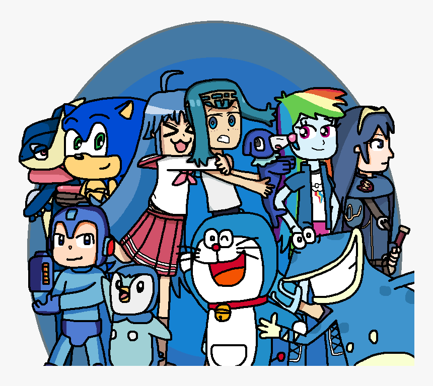 Doraemon Transparent Easy - Doraemon Rainbow Dash, HD Png Download