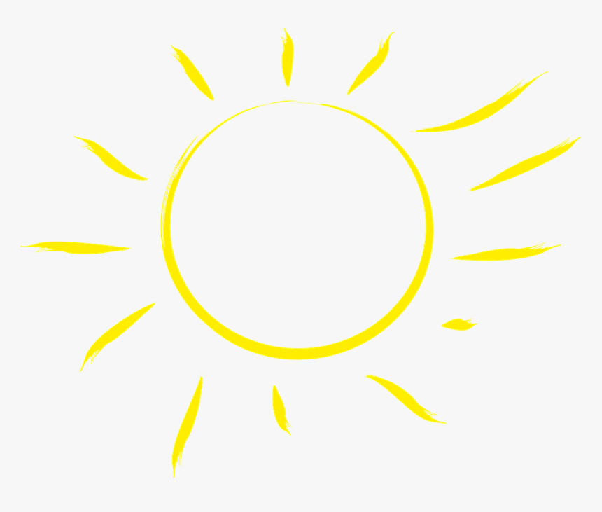The Sun, Sweetheart, Yellow, Weather, The Rays, Radius - Genomskinlig Sol, HD Png Download