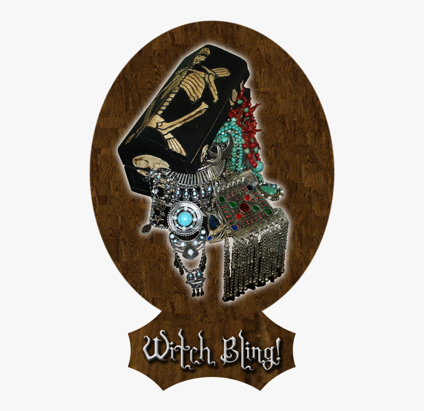 Witchy Jewelry Spilling Out From A Treasure Chest Carved - Illustration, HD Png Download