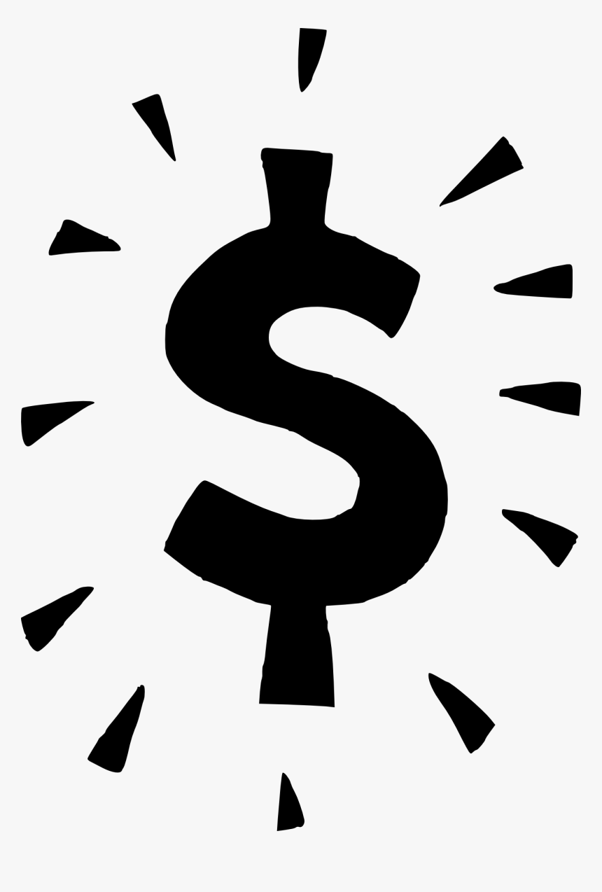 Money Sign Clipart Black And White, HD Png Download