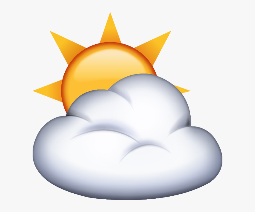 Sun With Cloud Emoji, HD Png Download