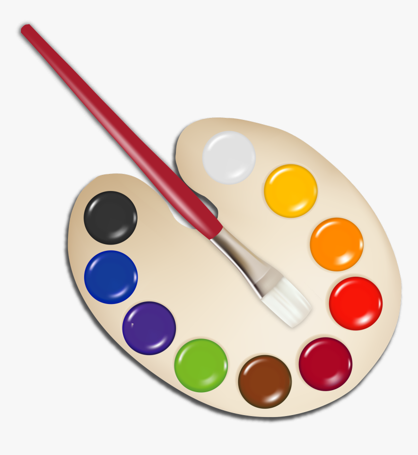 With Paint Brush Png - Paint Palette No Background, Transparent Png