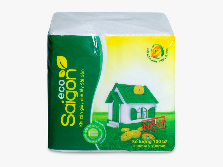 Saigon Eco Cocktail Napkin 1 Ply 100 Sheets 230x230mm - Giấy Sài Gòn Eco, HD Png Download