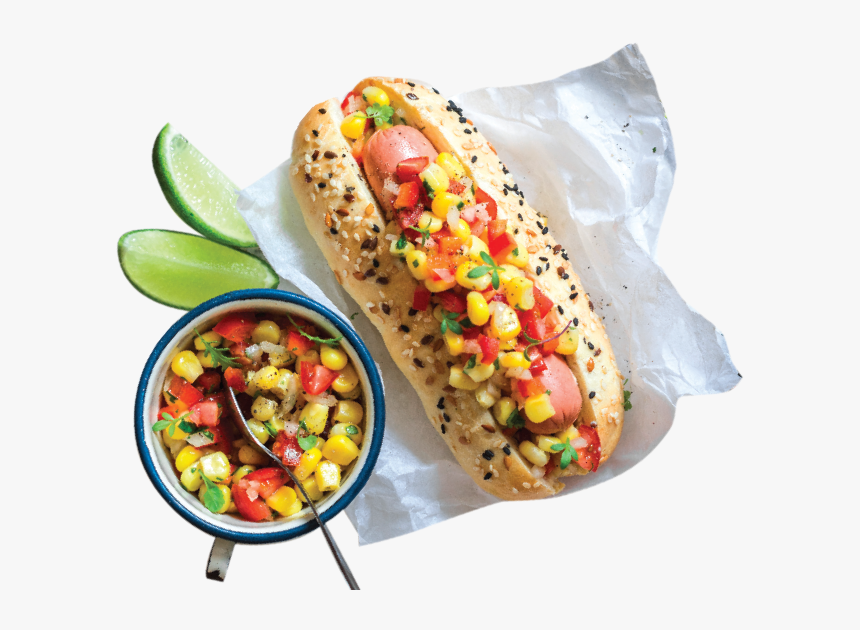 Hot Dog Con Pico De Gallo, ¡un Manjar Muy Práctico - Dodger Dog, HD Png Download