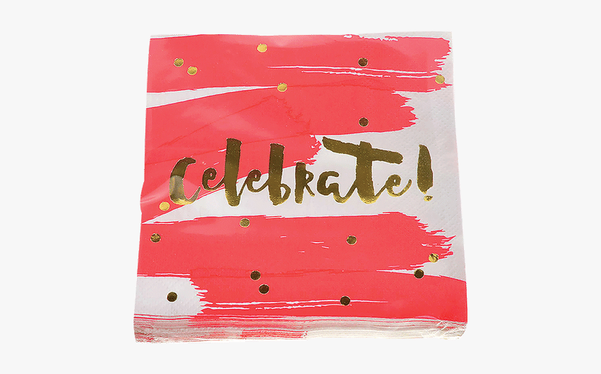 Slant Celebrate Napkin - Carmine, HD Png Download