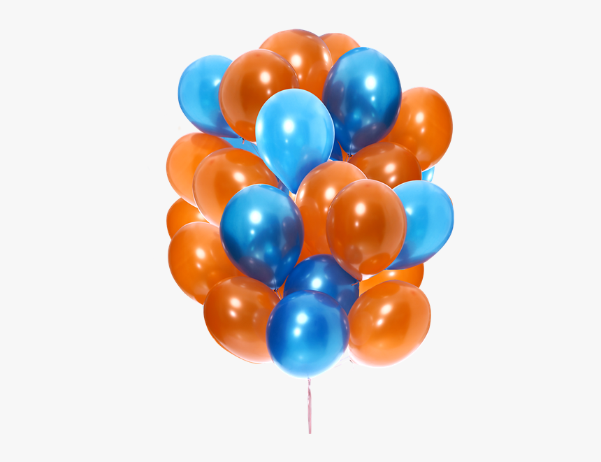 Picture Of Midnight Summer - Blue And Orange Balloons Transparent, HD Png Download
