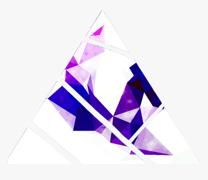 #geode #purple #white #galaxy #aesthetic #hipster #mountain - Triangle, HD Png Download