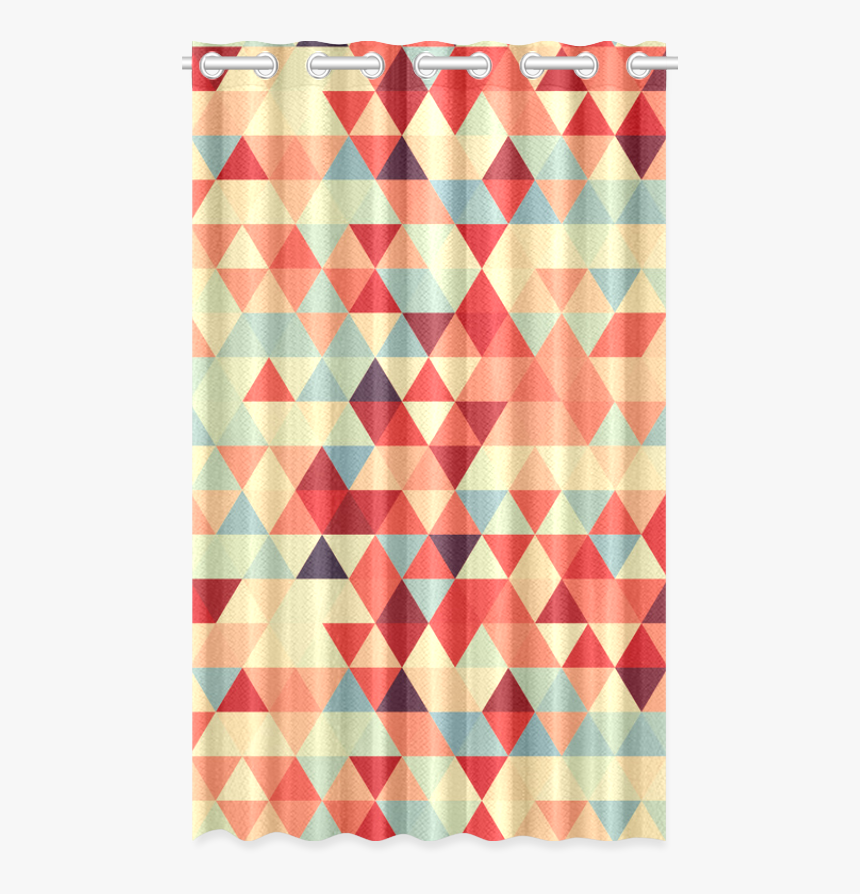 Modern Hipster Trinagles Pattern Red Blue Beige New - Patchwork, HD Png Download